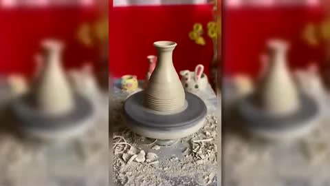 DQbEgskY-The production process of the yellow-green mini vase