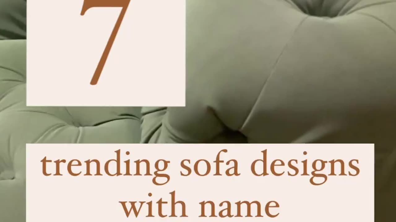 Trending Sofa design with names
