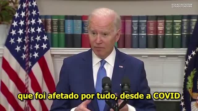 Joe Biden mentindo: "Acho que o que vocês estão vendo é um crescimento enorme no país."