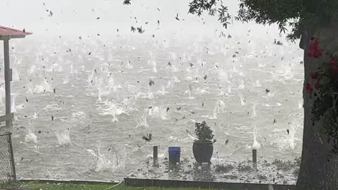 Baseball size hail from Hot Springs, Arkansas