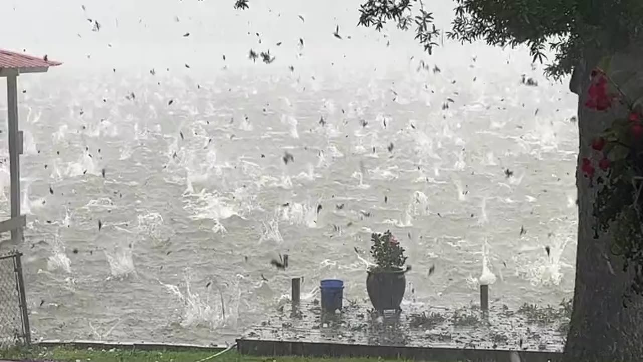 Baseball size hail from Hot Springs, Arkansas