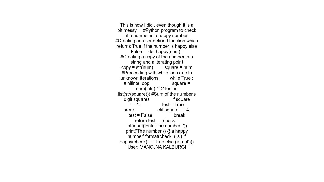 how to understand happy number from leetcode