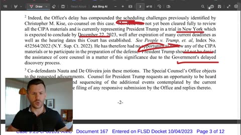 Robert Gouveia Esq. - Trump Battles for Discovery and Requests Trial Adjournment