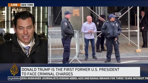 Donald Trump arrives in New York ahead of court appearance