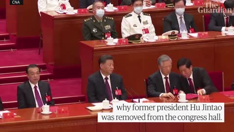 New footage from China congress fuels questions about why Hu Jintao was hauled out