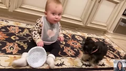 Funny baby with dog videos😂 | Part 1