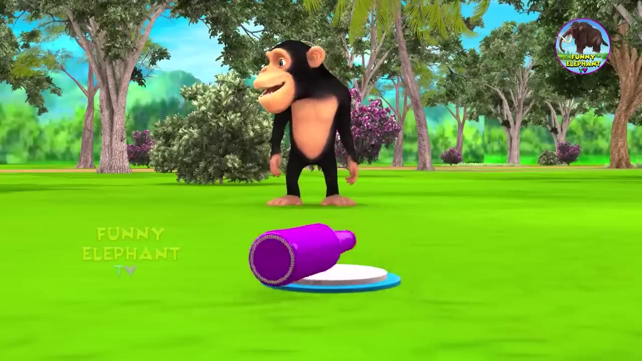 Hide and seek game with cow mammath elephant tiger lion gorilla