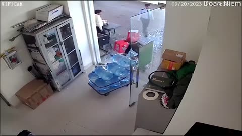 Heavy Load Shatters Glass Door