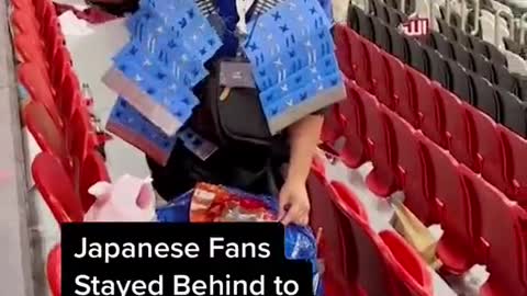 Japanese Fans Stayed Behind to Clear Up Stadium After World Cup Match