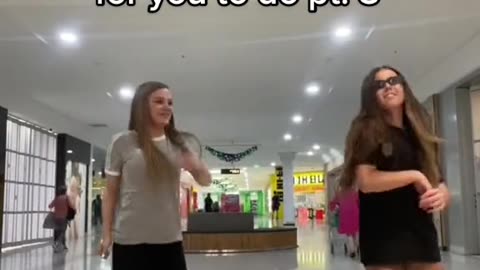 Dance of two beautiful and cool English girls