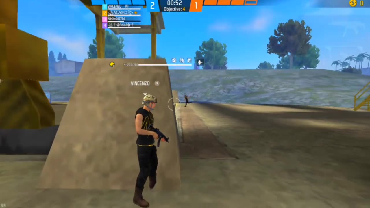 Free fire Gameplay 1 vs 4