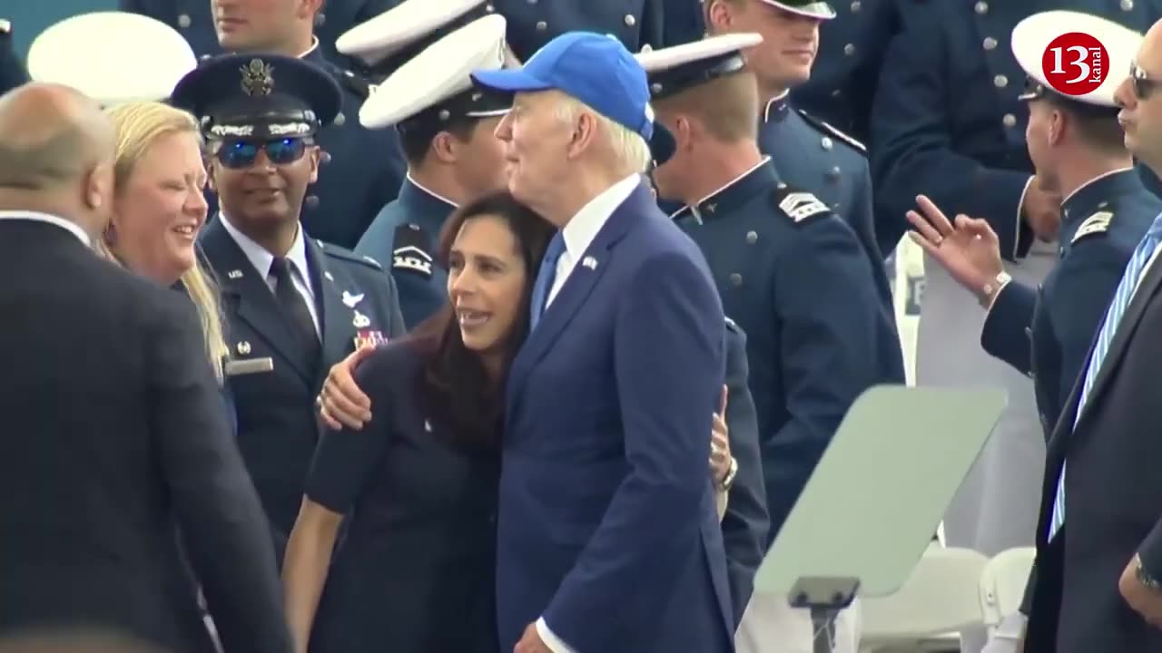 MOMENT: Biden trips and falls during graduation ceremony, recovers quickly