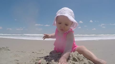 Funniest Babies on the Beach | Cute Baby Funny Moments