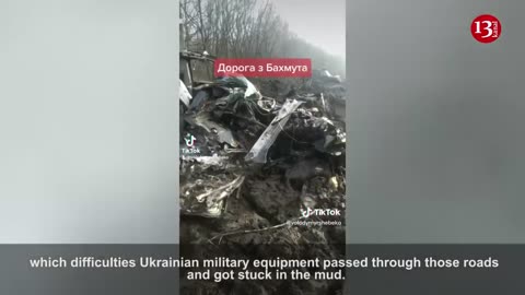 BAKHMUT IS DEFENDED IN THESE CONDITIONS - UKRAINE FIGHTERS ADVANCING ON MUDDY ROADS OFBAKHMUT