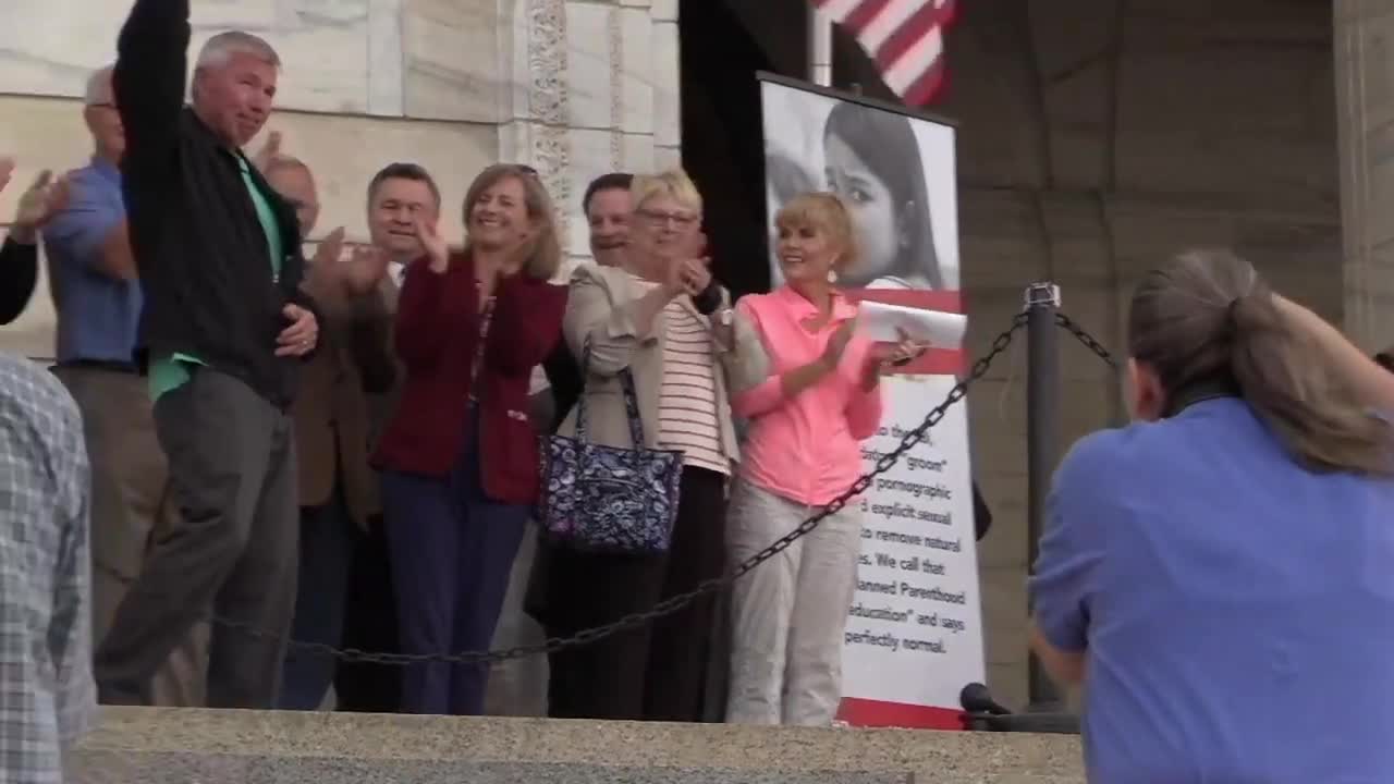 Protect Kids Rally: Cindy Pugh Emcee for the Protect Kids Rally at the MN State Capitol