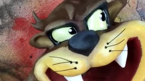 DIORAMA LOONEY TUNES - PINTURA DO TAZ