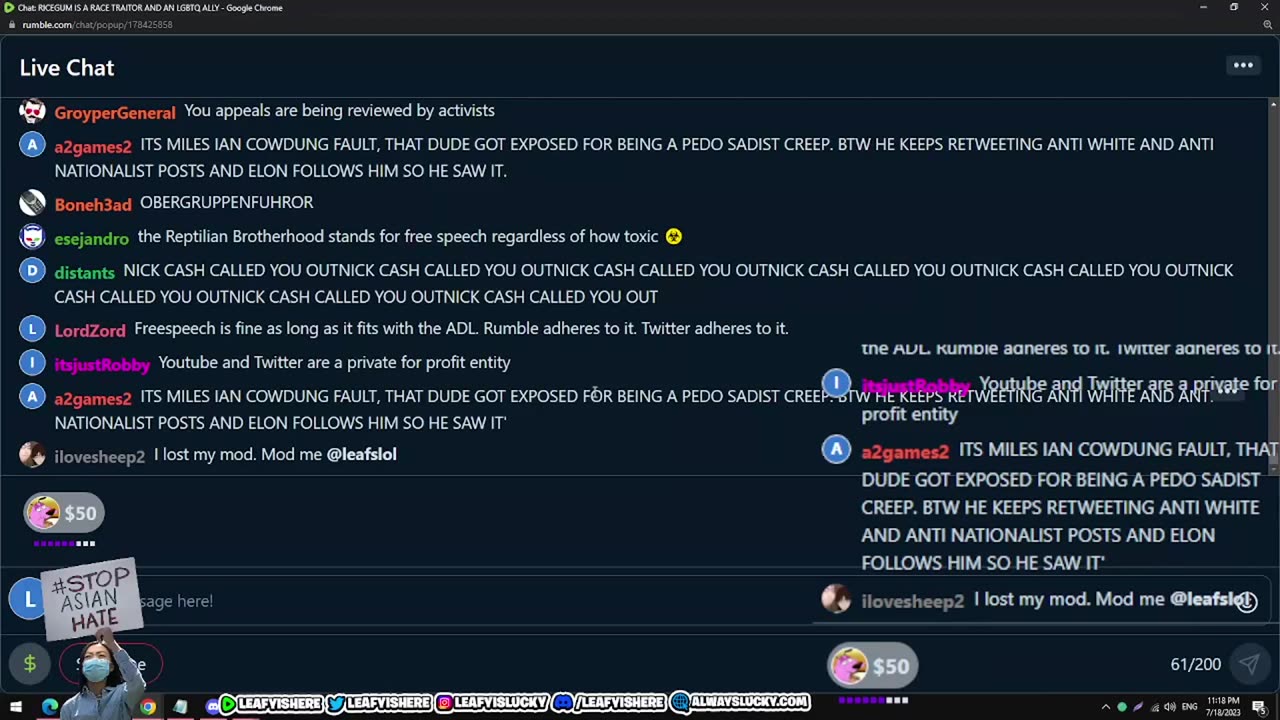 Nick and Leafy discuss the situation with Rumble 7/19/2023