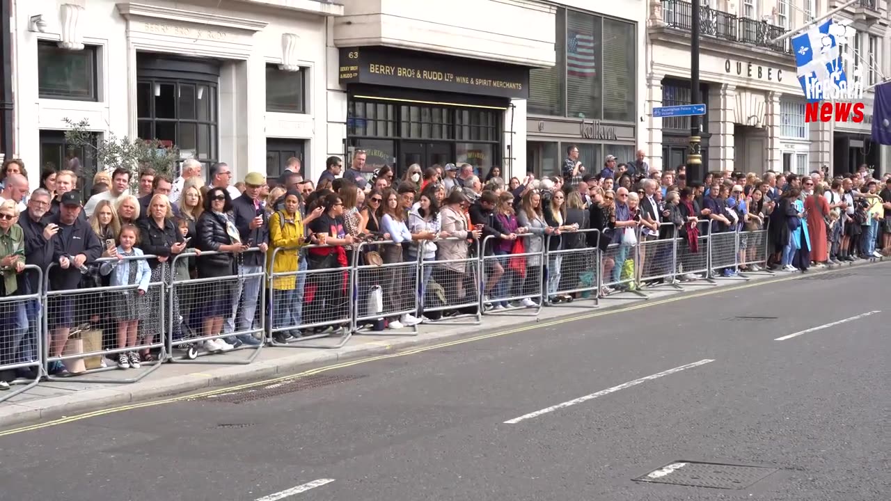 King Charles III's proclamation: people gathered in front of St Jame's Palace