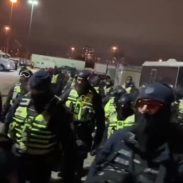 Truckers Freedom Convoy: Police Seize Fuel. Crowds Chant "Shame on You..."