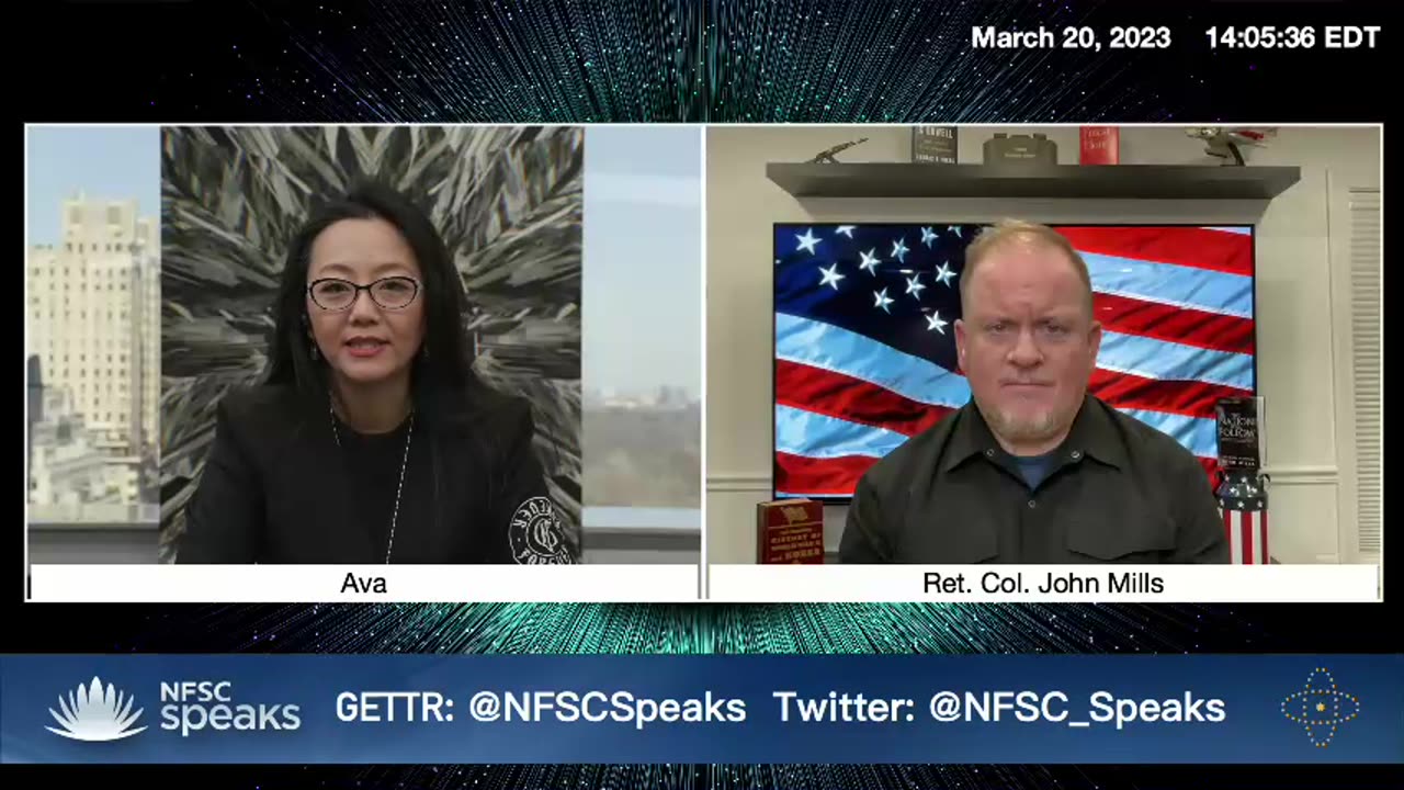 3.20.23 NFSC SPEAKS MONDAY AVA CHEN WITH RET COL JOHN MILLS