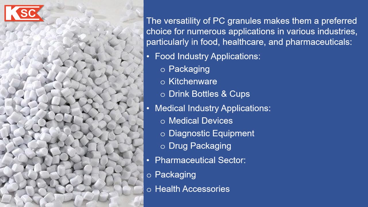 Unmatched Durability and Safety with PC Food & Medical Grade Granules