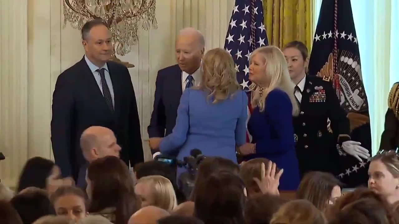 Biden Tries To Kiss Woman, Jill Biden Stops Him