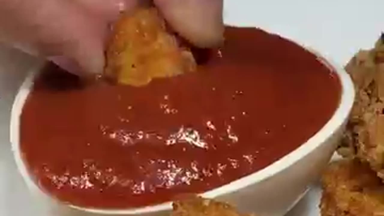 Chicken popcorn with ketchep ASMR cooking food.....