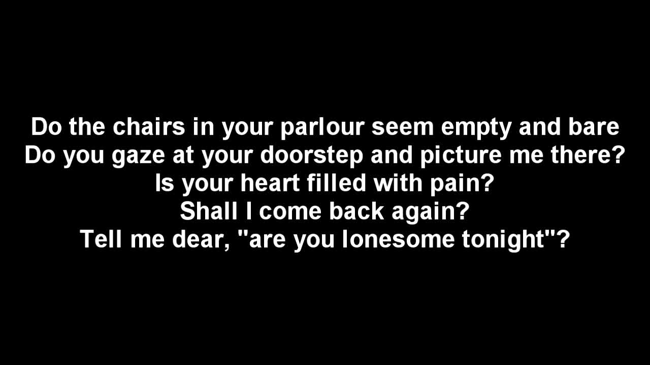 Are You Lonesome Tonight?