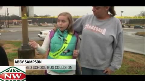 School Bus Crossed Divider, Hit 2nd Bus (Tennessee highway)