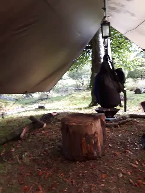 inside the Cloud peak 2 tent . under a 4x4 tarp.