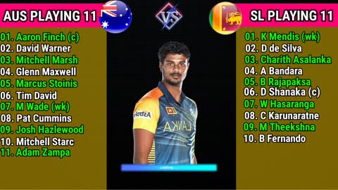 T20 World Cup 2022 Australia vs Sri Lanka 19th Match Playing 11 Comparison AUS vs SL playing 11