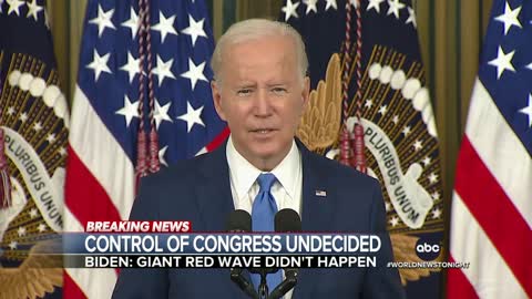 Biden says midterm results indicate a 'good day for democracy