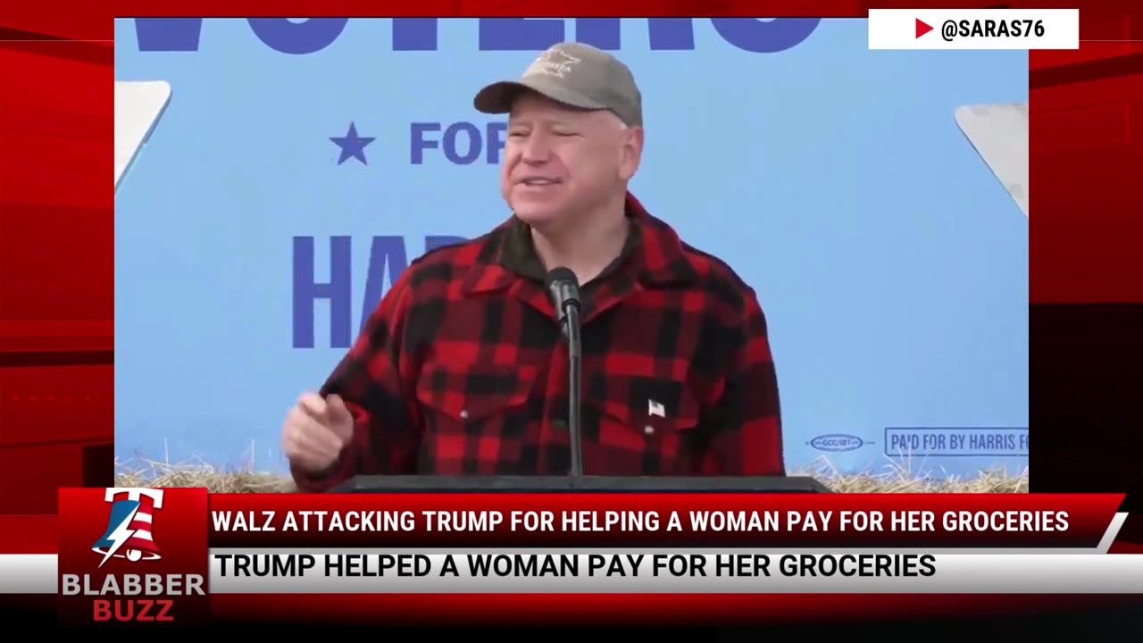 Walz Attacking Trump For Helping A Woman Pay For Her Groceries