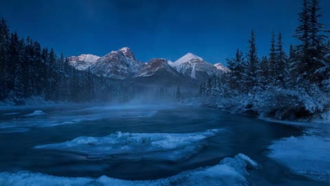 Hot tub white noise mountain stream ASMR v2 (1 hour)