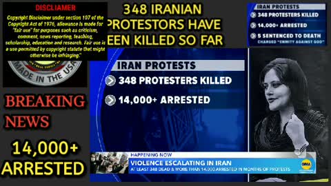 348 IRANIAN PROTESTORS HAVE BEEN KILLED SO FAR