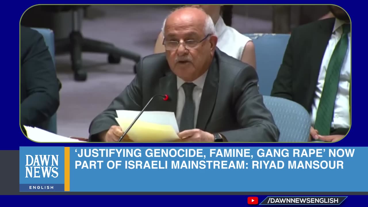 Justifying Genocide, Famine, Gang Rape Now Part Of Israeli Mainstream: Palestinian Envoy To UN