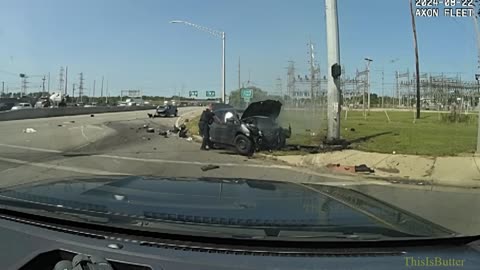 Dashcam shows a suspect fleeing from troopers that ended in a crash which killed 2, injured 2