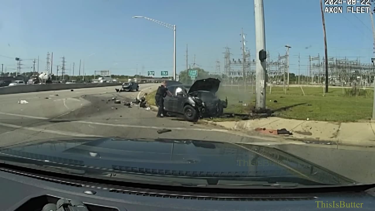 Dashcam shows a suspect fleeing from troopers that ended in a crash which killed 2, injured 2