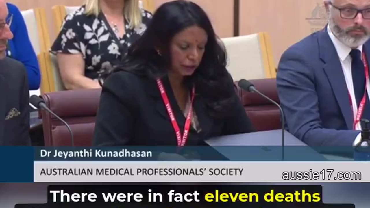 Australia Senate hearing on Excess Deaths: Dr Jeyanthi Kunadhasan