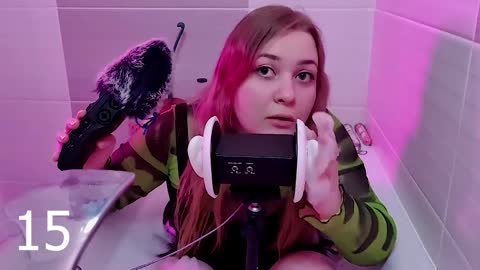 ASMR 69 triggers in 69 seconds in the bathroom 🛀🧼
