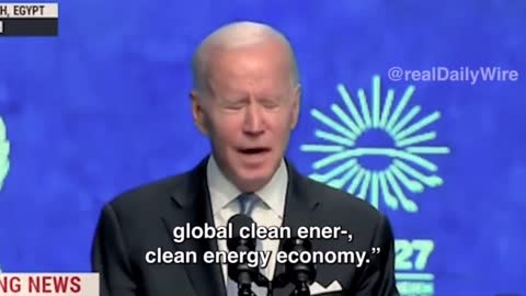 Joe Biden defeated by the Teleprompter once again.