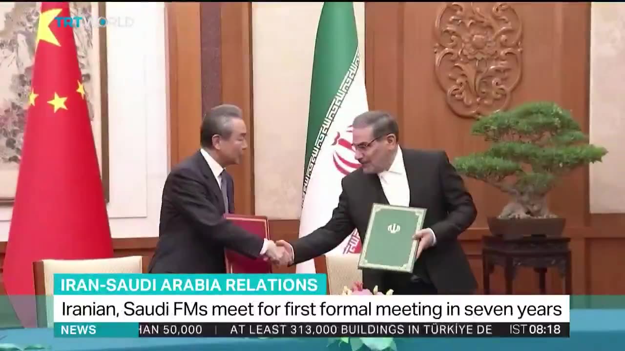 Iranian and Saudi foreign ministers meet in China