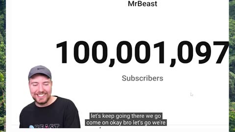THE MOMENT MR BEAST HITS 100 MIL SUBS