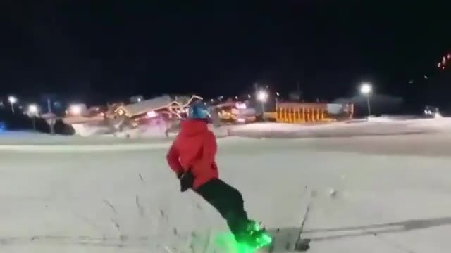 Snowboarding with style! 😎