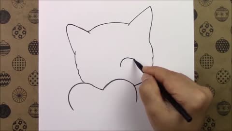 Draw A Picture Of A Cat With A Loving Heart