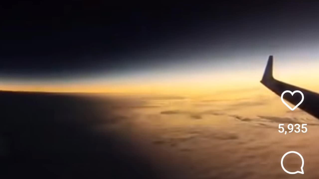 Eclipse From An Airplane