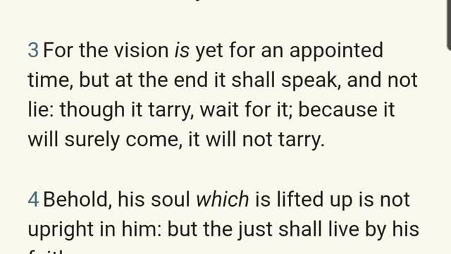 Habakkuk 2 , The Lord does not tarry !