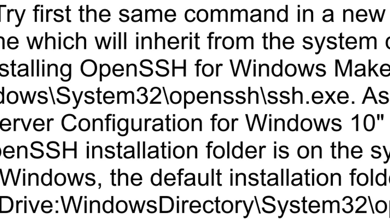 ssh The term 39ssh39 is not recognized as the name of a cmdlet function script file or operable pr