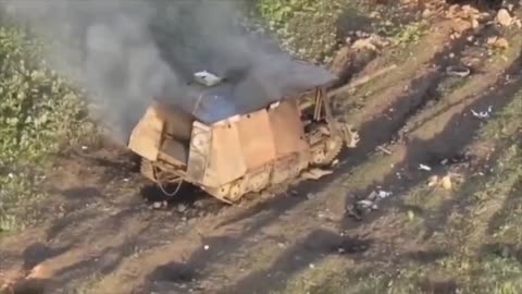 A Destroyed Russian Turtle Near Avdiivka