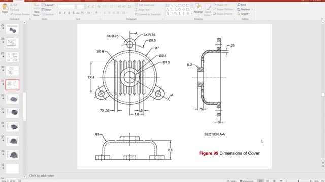 Draw The Screw Hole Of The Part